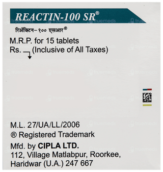 Reactin 100 Sr Tablet 15