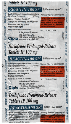 Reactin 100 Sr Tablet 15