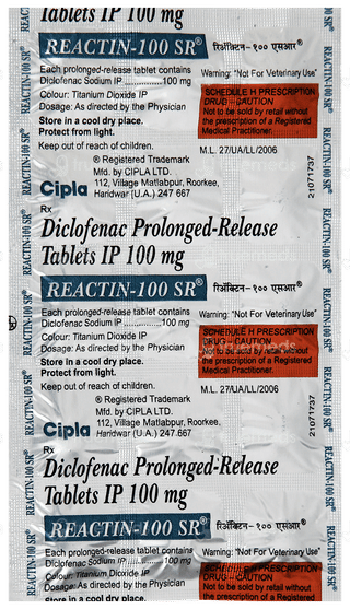 Reactin 100 Sr Tablet 15
