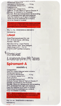 Spiromont A Tablet 10