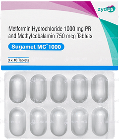 Sugamet Mc 1000 Tablet 10