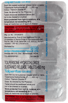 Tolperitas Sr 450 Tablet 10 Tolperitas Sr 450 Tablet 10