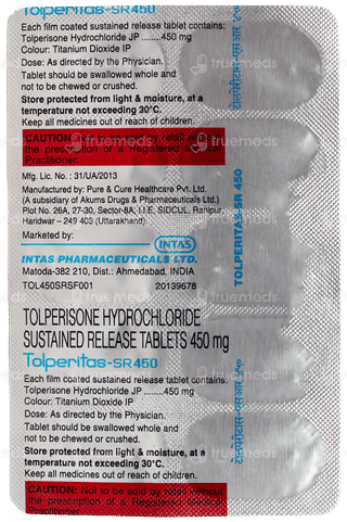 Tolperitas Sr 450 Tablet 10