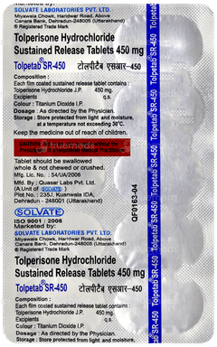 Tolpetab Sr 450 Tablet 10 Tolpetab Sr 450 Tablet 10