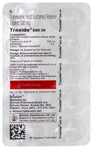 Traxido 500 Sr Tablet 10