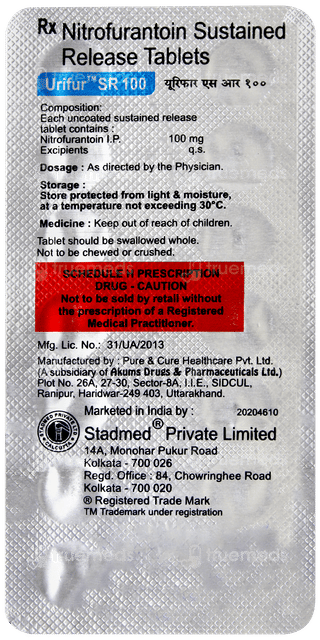 Urifur Sr 100 Tablet 14