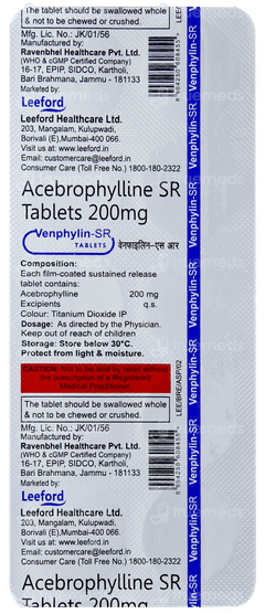 Venphylin Sr Tablet 10