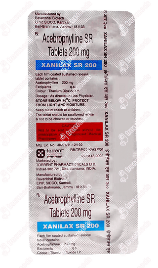 Xanilax 200 MG Tablet Sr 10