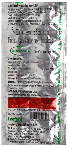 Zeldinac 100 Sr Tablet 10 Zeldinac 100 Sr Tablet 10