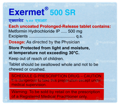 Exermet 500 Sr Tablet 15 Exermet 500 Sr Tablet 15