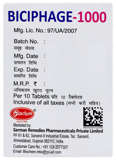 Biciphage 1000 Tablet 10 Biciphage 1000 Tablet 10