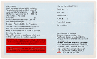 Tenelidib M 500 Sr Tablet 10