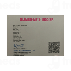 Glimed Mf 2/1000 Sr Tablet 10 Glimed Mf 2/1000 Sr Tablet 10