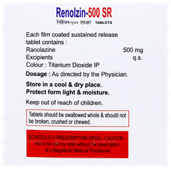 Renolzin 500 Sr Tablet 10 Renolzin 500 Sr Tablet 10