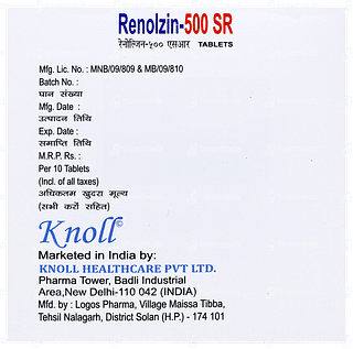 Renolzin 500 Sr Tablet 10