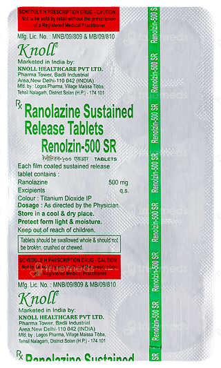 Renolzin 500 Sr Tablet 10