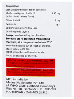 Glycoheal Gp 3/850 Tablet Sr 10