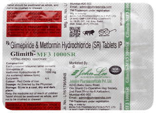 Glimith Mf 3/1000 Sr Tablet 10