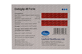 Debiglip M Forte 50/1000 MG Tablet Sr 15