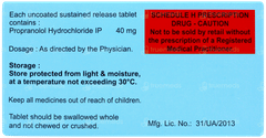 Propradar 40 Tablet 10