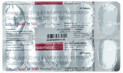Glipti Next M 500 Tablet 10 Glipti Next M 500 Tablet 10