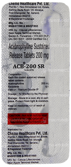 Acb 200 Sr Tablet 10 Acb 200 Sr Tablet 10