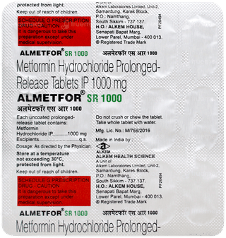 Almetfor Sr 1000 Tablet 15