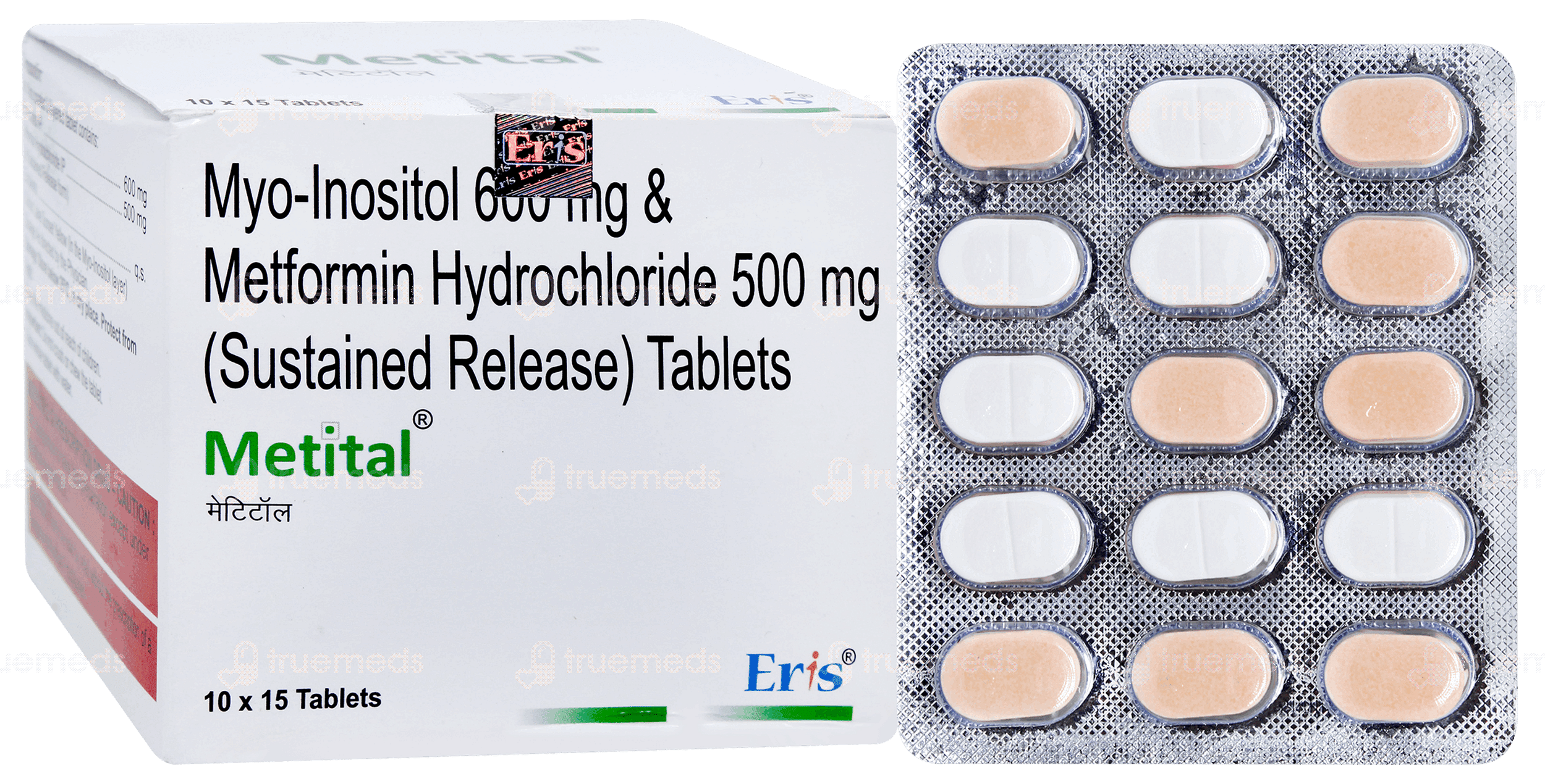 Metital 600 500 Mg Tablet Sr 15 Uses Side Effects Dosage Price Truemeds 6850