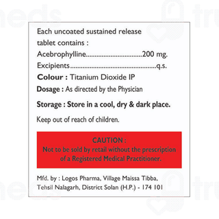 Acethama 200 Mg Tablet Sr 10