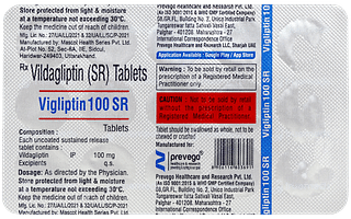 Vigliptin 100 Sr Tablet 15