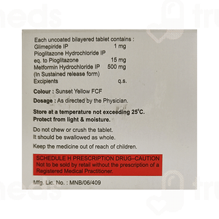 Acmeglim Mp 1/500/15 Mg Tablet Sr 10