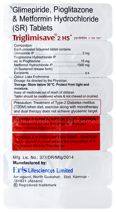 Triglimisave 2 Hs+ Tablet 10 Triglimisave 2 Hs+ Tablet 10