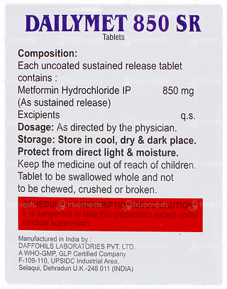 Dailymet 850 Sr Tablet 10