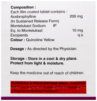 Acethama M 200/10 Mg Tablet Sr 10