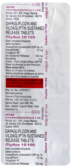 Glyduo 10/100 Tablet 10 Glyduo 10/100 Tablet 10