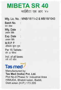 Mibeta Sr 40 Tablet 15
