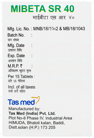 Mibeta Sr 40 Tablet 15