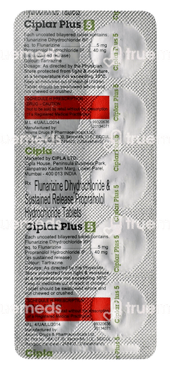 Ciplar Plus 5 Tablet 10 Ciplar Plus 5 Tablet 10
