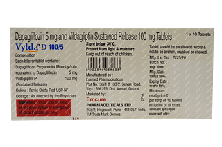 Vylda D 5/100 MG Tablet Sr 10