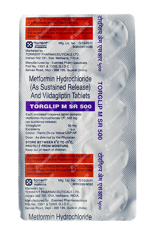 Torglip M Sr 50/500 MG Tablet 10