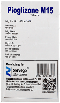 Pioglizone M15 Tablet 10 Pioglizone M15 Tablet 10