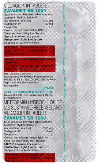 Zavamet Sr 1000 Tablet 10