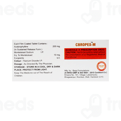 Cbropex M 200/10 MG Tablet Sr 10