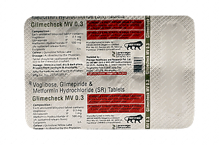 Glimecheck Mv0.3/1/500 MG Tablet Sr 10