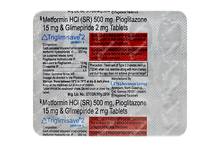 Triglimisave 2/500/15 MG Tablet Sr 15