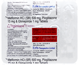 Triglimisave 1 Tablet 15