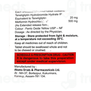 Exigliptin M 500/20 MG Tablet Sr 10
