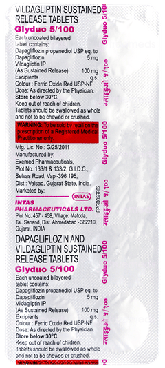 Glyduo 5/100 Tablet 10