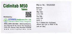 Cidinitab M50 Tablet 10 Cidinitab M50 Tablet 10