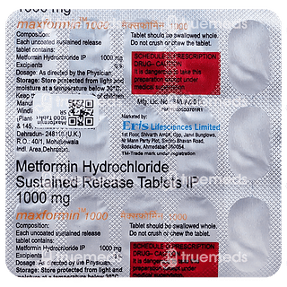 Maxformin 1000 MG Tablet Sr 15